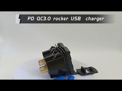 12v 24v USB ładowarka Rocker przełącznik szybkie ładowanie gniazdo wodoodporne Quick Dual Pd Qc3.0 dla samochodów Łódź