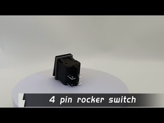 DC 12V 20A przycisk przycisk LED Panel metalowy Aluminium Srebro 4PIN ON OFF Rocker Przełącznik do samochodu Łódź RV