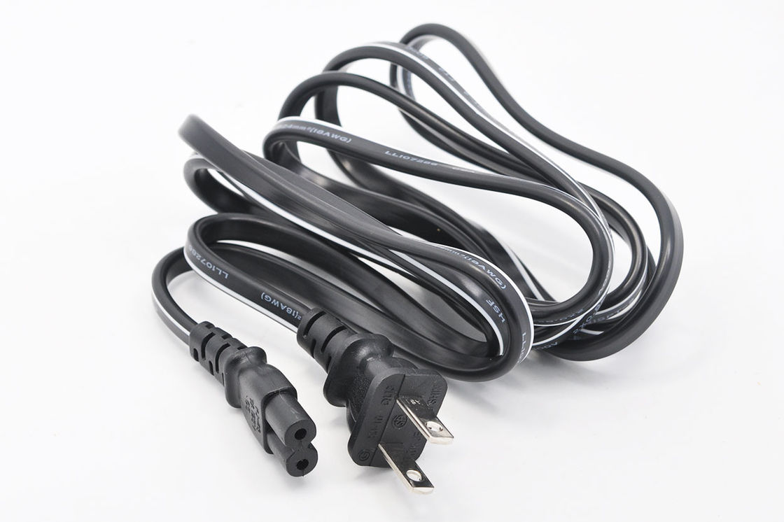 Czarny amerykański przewód zasilający 1,5 m 3-pinowy kabel zasilający do laptopa