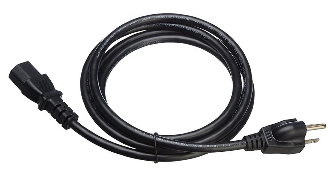 Kable zasilające IEC US Wodoodporny 3-pinowy kabel zasilający do komputera 250 V