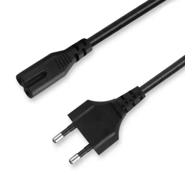 Elastyczne przewody zasilające prądu przemiennego UE Lekki przedłużacz elektryczny 2-pinowy