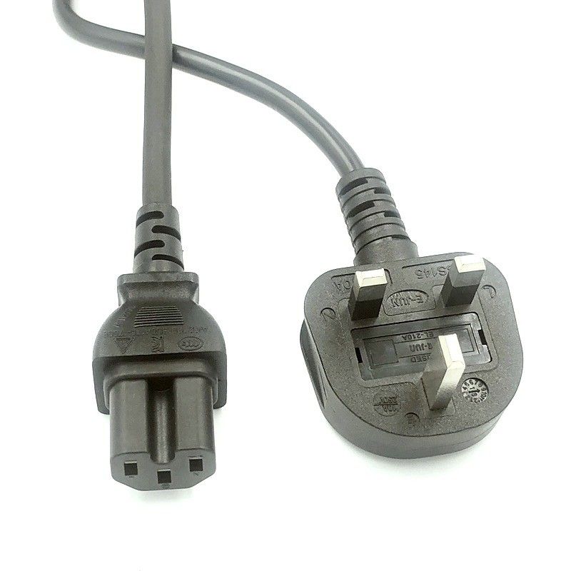Kable zasilające IEC UK, 1,5 m, 3-bolcowy kabel zasilający, 5 stóp