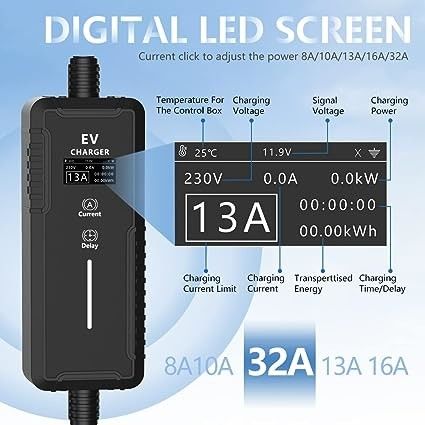 GBT 3.5KW 7KW IP65 Kompaktne przenośne ładowarki elektryczne odporne na warunki pogodowe i ochronę przed prądem