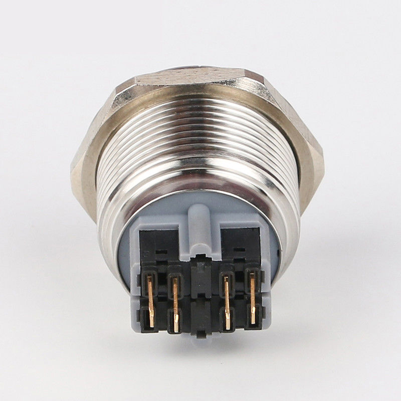Podświetlane metalowe przełączniki przyciskowe 28 mm Okrągła dioda LED typu pierścieniowego 500 V