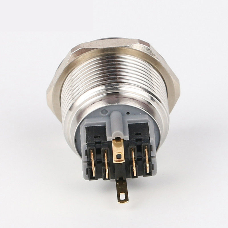 Podświetlane metalowe przełączniki przyciskowe 28 mm Okrągła dioda LED typu pierścieniowego 500 V