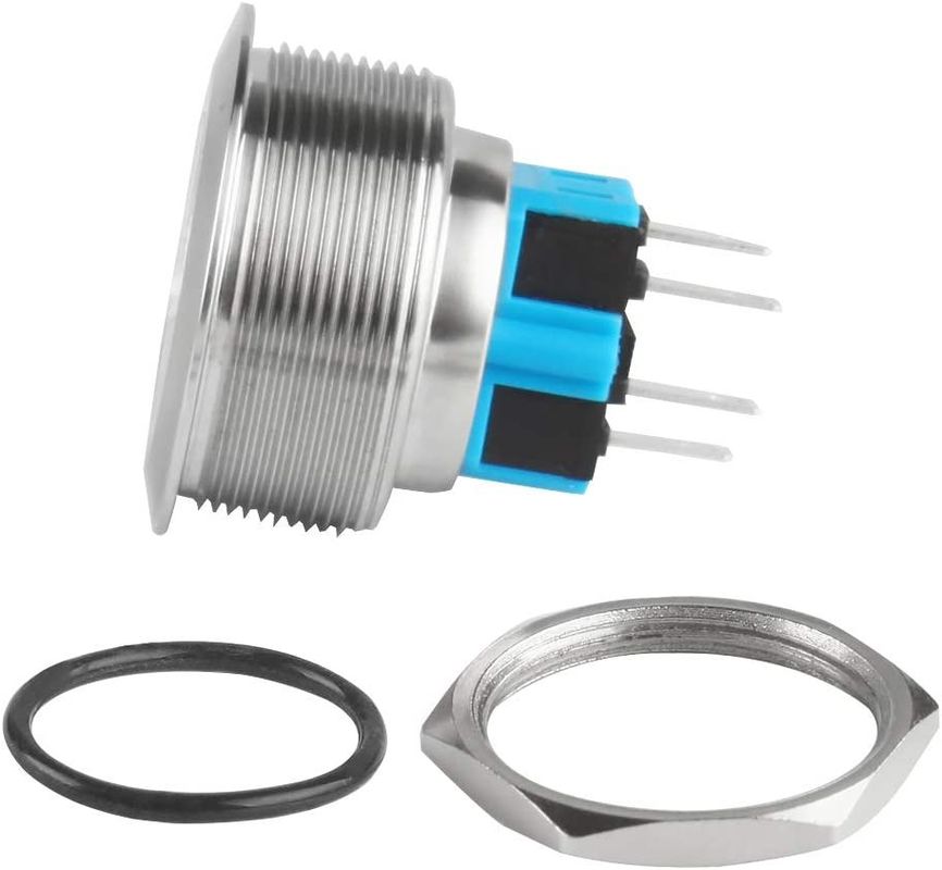 Włączanie i wyłączanie Metalowe przełączniki przyciskowe Podświetlana dioda LED typu pierścieniowego 30 mm