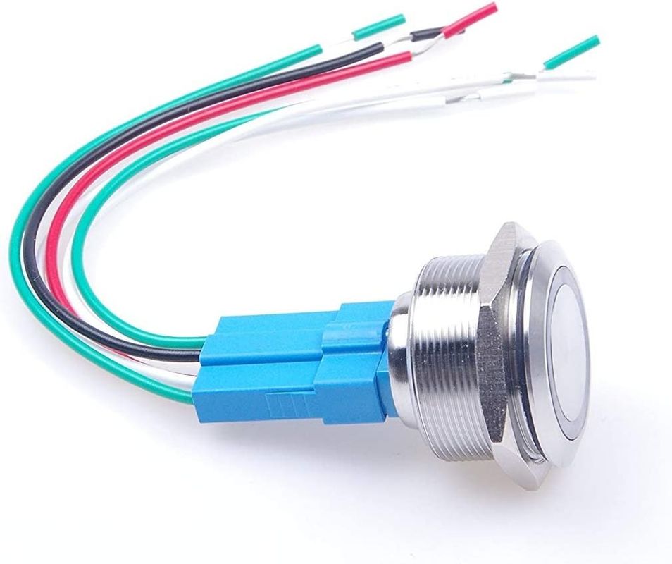 Włączanie i wyłączanie Metalowe przełączniki przyciskowe Podświetlana dioda LED typu pierścieniowego 30 mm