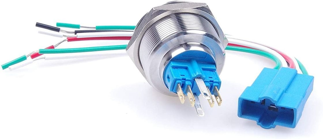Włączanie i wyłączanie Metalowe przełączniki przyciskowe Podświetlana dioda LED typu pierścieniowego 30 mm