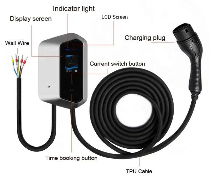 Typ 2 stacja do szybkiego ładowania samochodów elektrycznych AC 16A 32A 250-480v