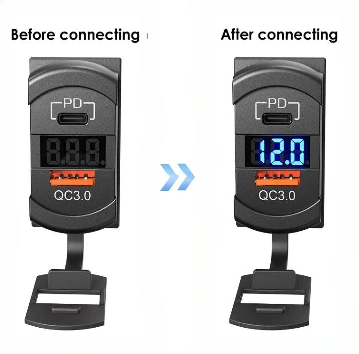 12v 24v USB ładowarka Rocker przełącznik szybkie ładowanie gniazdo wodoodporne Quick Dual Pd Qc3.0 dla samochodów Łódź