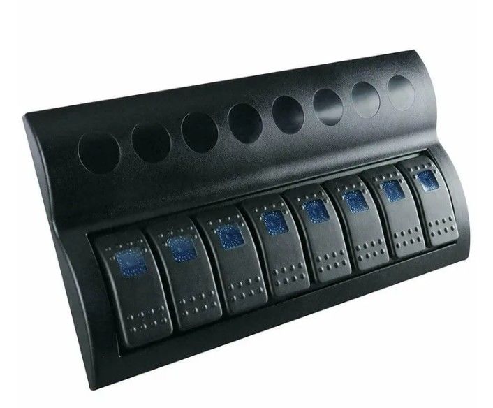 PANEL 8 GANG Z LED INDIKATOR ROCKER AUTO bezpieczniki