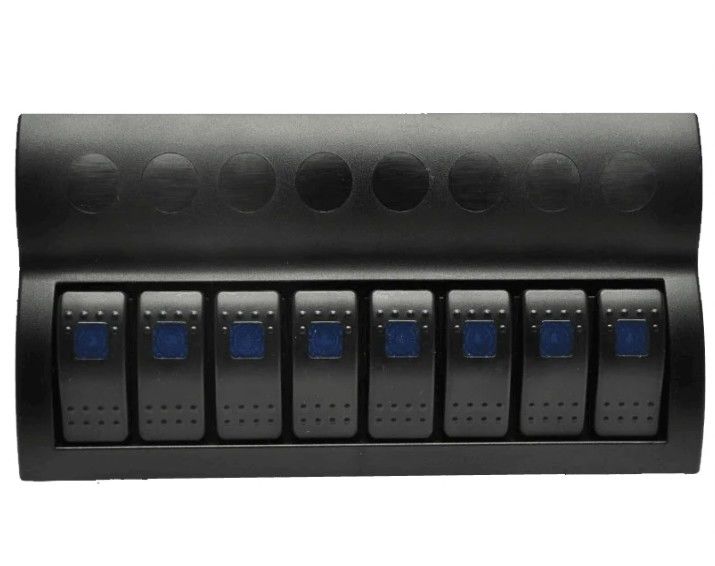 PANEL 8 GANG Z LED INDIKATOR ROCKER AUTO bezpieczniki