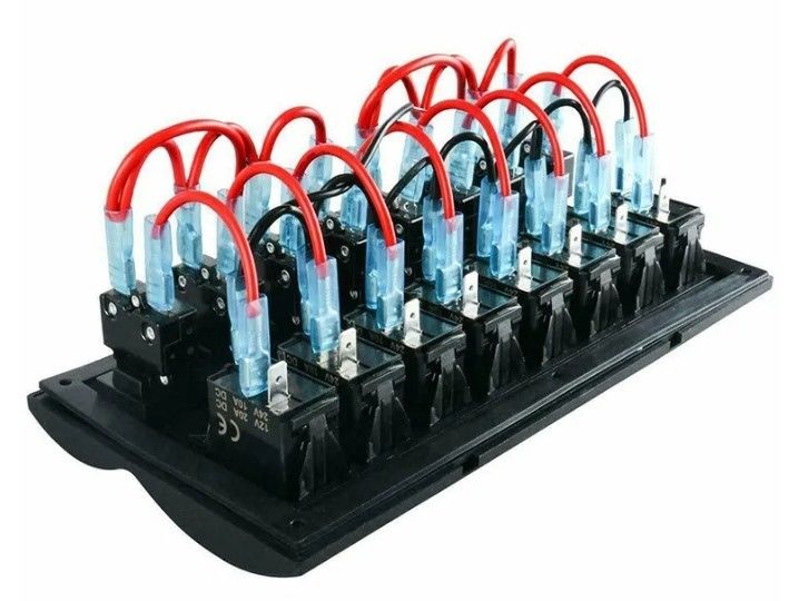 PANEL 8 GANG Z LED INDIKATOR ROCKER AUTO bezpieczniki