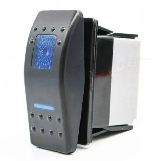 12V 24V Oświetlone niebieskie światło LED Symbol wodoodporny laserowy włącz/wyłącz Rocker Łódź Przełącznik dla samochodu Łódź Marine RV