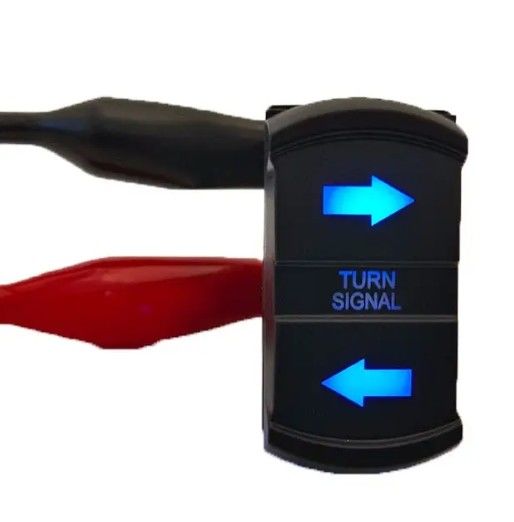 Nowy styl Custom DIY Icon DC 12V 7Pin ON-OFF LED Blue Light Turn Signal Rocker Switch Dla samochodów 4X4 Łodzi ciężarówek