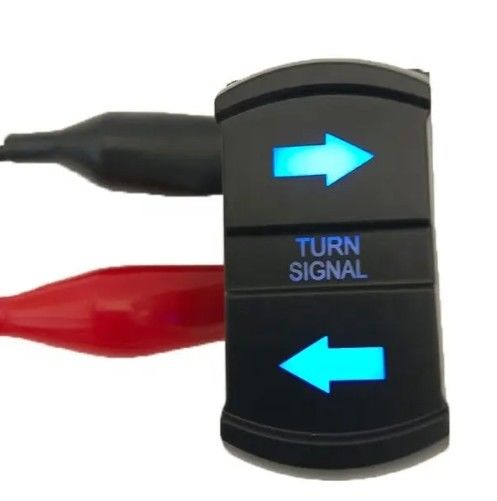 Nowy styl Custom DIY Icon DC 12V 7Pin ON-OFF LED Blue Light Turn Signal Rocker Switch Dla samochodów 4X4 Łodzi ciężarówek