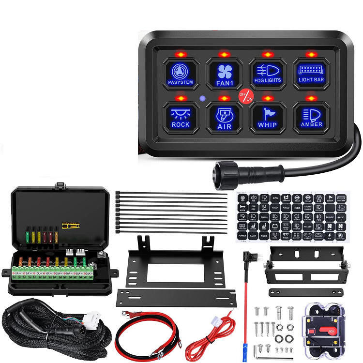 Materiał ABS 8 Panel przełącznika Gang Spod 600w Typ przełącznika kombinacyjnego