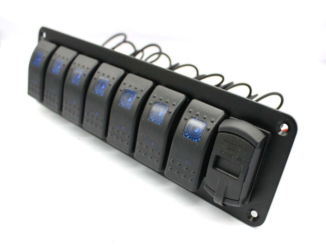 Panel przełącznika Gang Rocker DC 12V 7 z 4,8 ampera podwójnym ładowarką USB LED