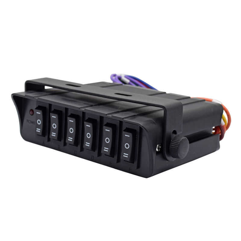 6 Pudełka przełącznika Gang Rocker SPST Panel przełącznika 30Amp Max 12 AWG