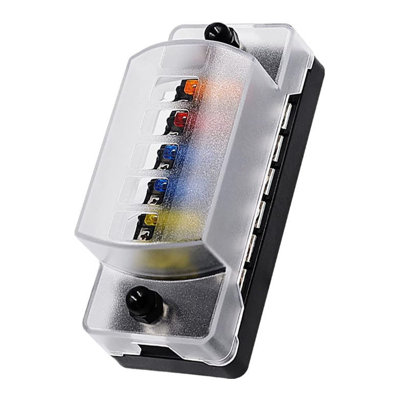 12V-24V DC 6 Way Fuse Block z negatywnym autobusem Atc/Ato Standard Automotive Fuse Boxes