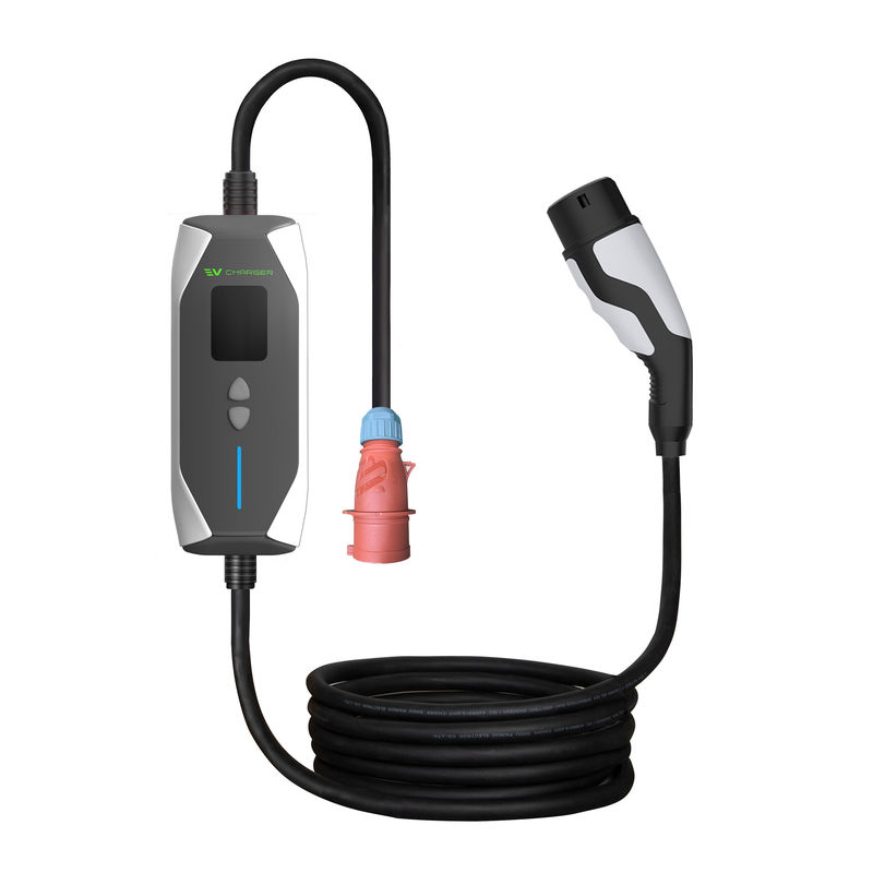 OEM ODM GBT 32A 7KW Potable Electric Car Fast Charger Outdoor Charger 1 Phase Potable EV Charger z kablem 5M
