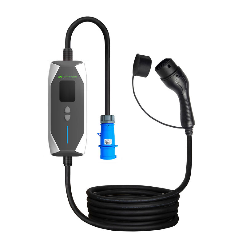 OEM ODM GBT 32A 7KW Potable Electric Car Fast Charger Outdoor Charger 1 Phase Potable EV Charger z kablem 5M