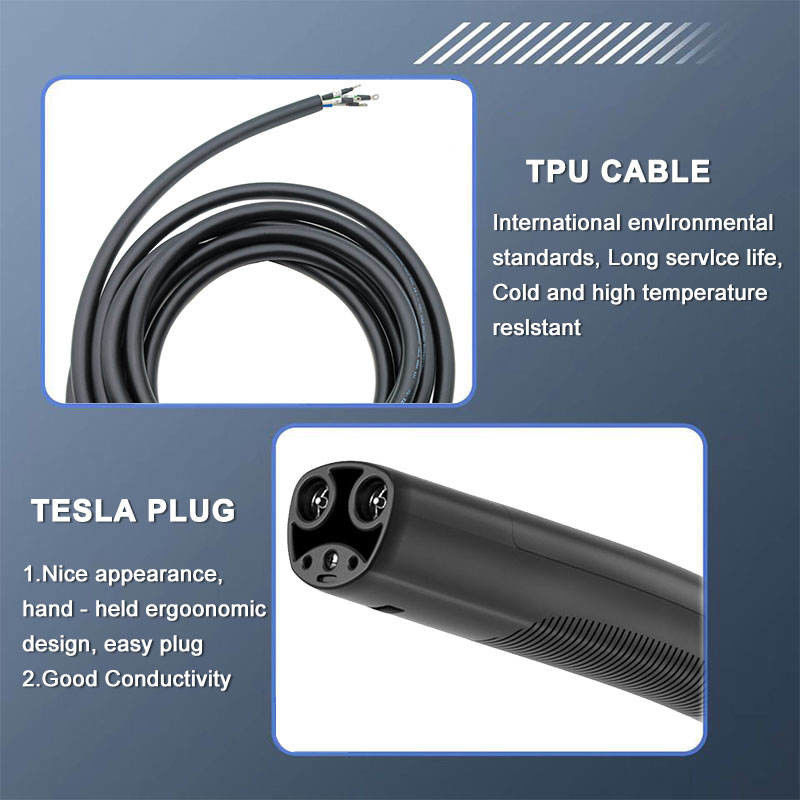 Północnoamerykański standard ładowania NACS Plug EV Kabel ładowania 5M 6m 7m Tesla EV Charging Gun