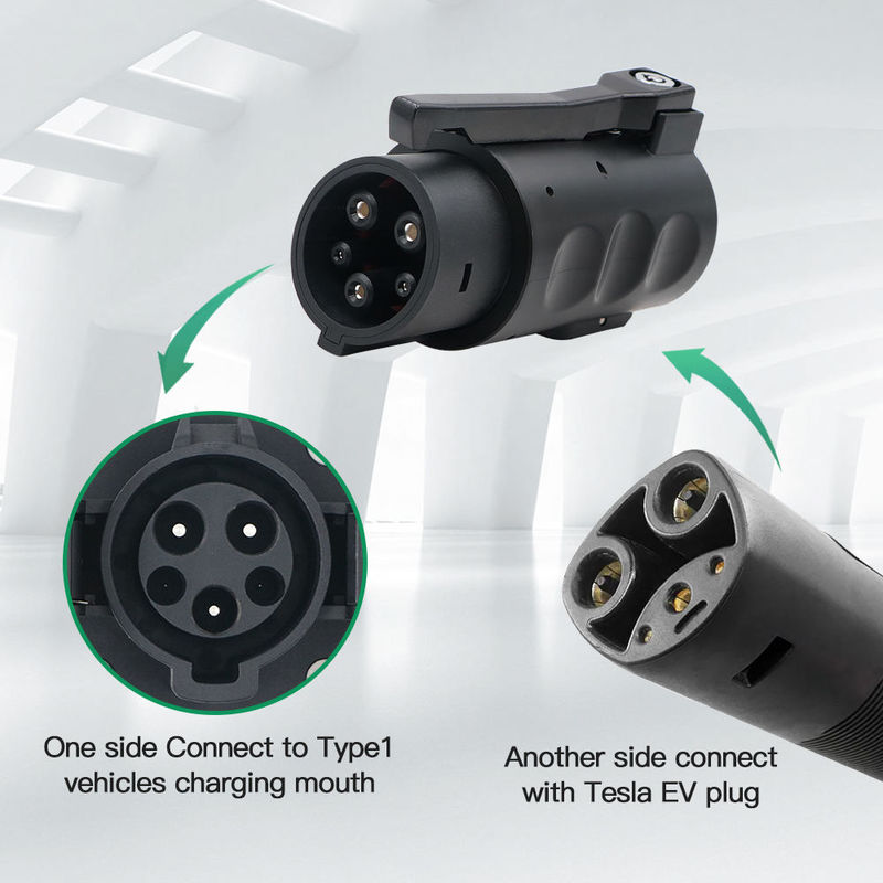 80A 240v AC Tesla ładowarka Konektor Ev Adapter Ładowarka Tesla Do J1772 Adapter dla Tesli