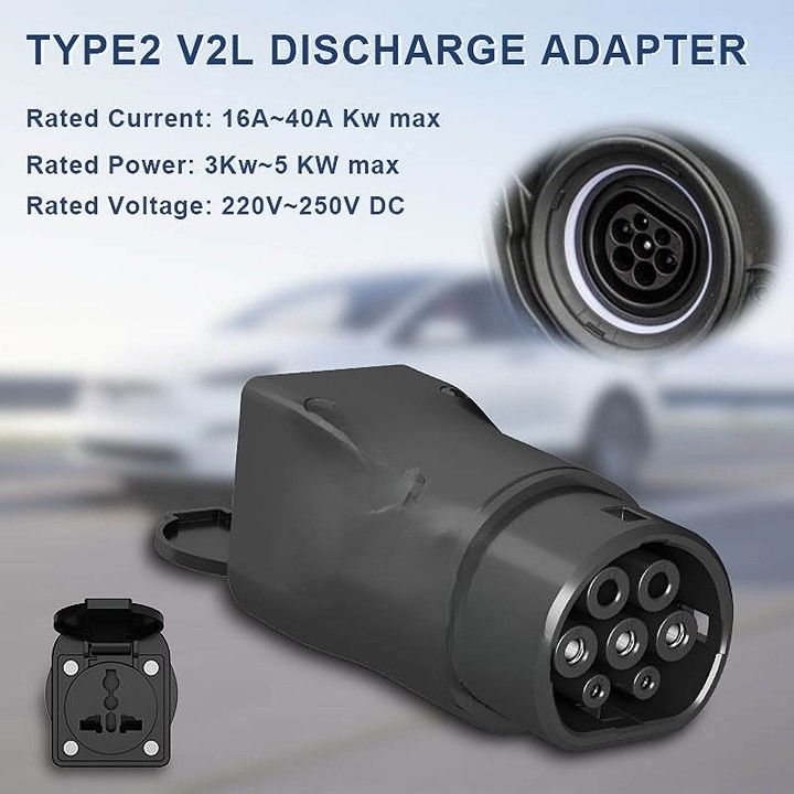 Złącze V2l Ev Rozładowanie Rozładowanie V2l Pojazd do obciążenia Adaptor typu 2 V2L