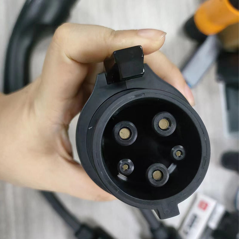 Przenośny bezpieczeństwo 60A 250V Tesla do Typ1 EV ładowarki Adapter z kablem do ładowarki samochodu elektrycznego