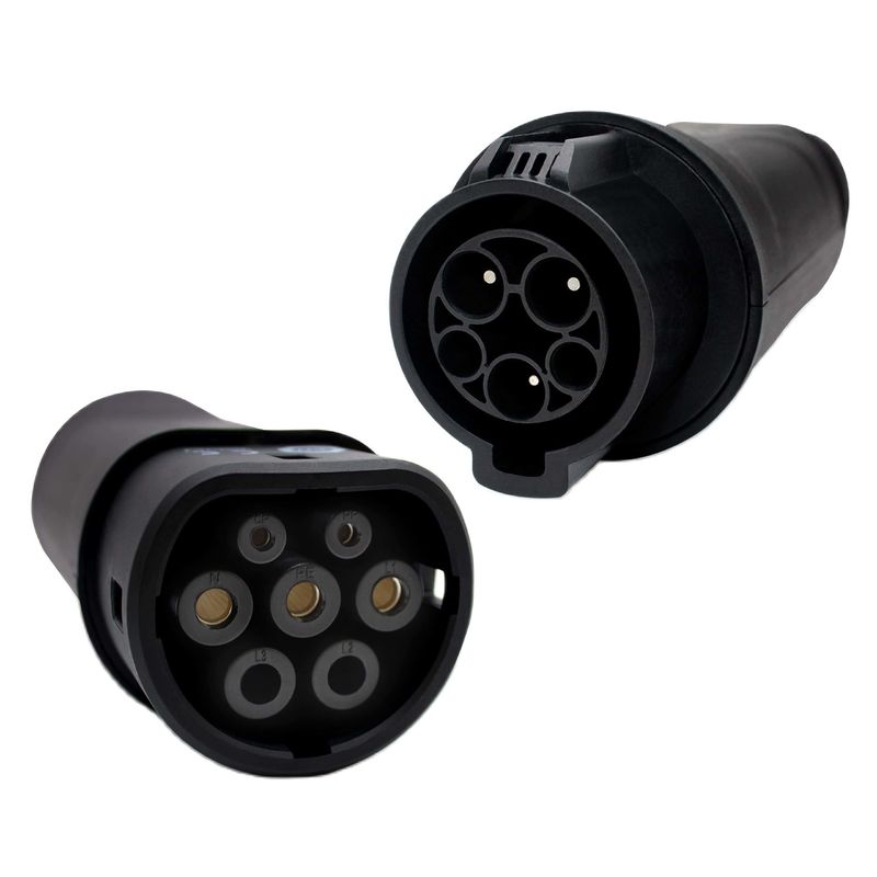 Adaptator EV Ładowarka EV SAE J1772 Typ 1 do IEC 62196 Typ 2 Kompatybilny z łącznikiem ładowania TYPU 1