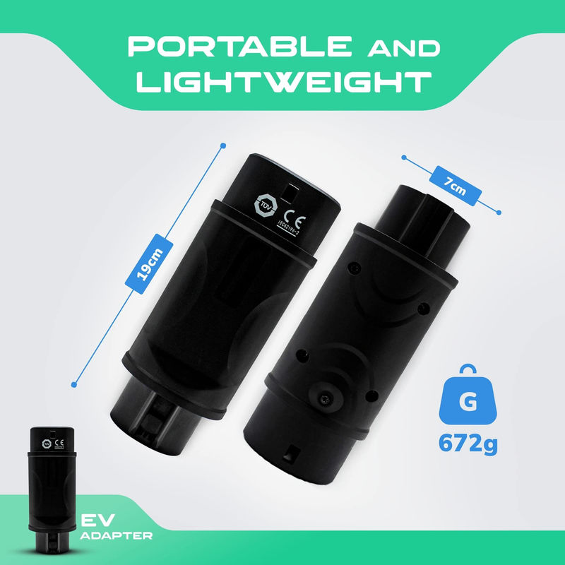 Adaptator EV Ładowarka EV SAE J1772 Typ 1 do IEC 62196 Typ 2 Kompatybilny z łącznikiem ładowania TYPU 1