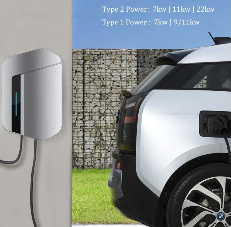Komercyjna stacja ładowania samochodów elektrycznych Ac Wallbox 7kw Ocpp1.6 Ac Ev Wallbox dla TESLA NACS